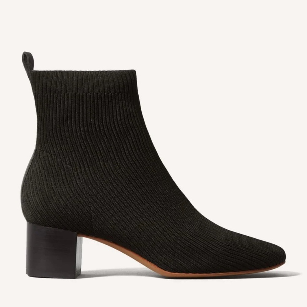Black Ribbed Ankle Boots by EVERLANE